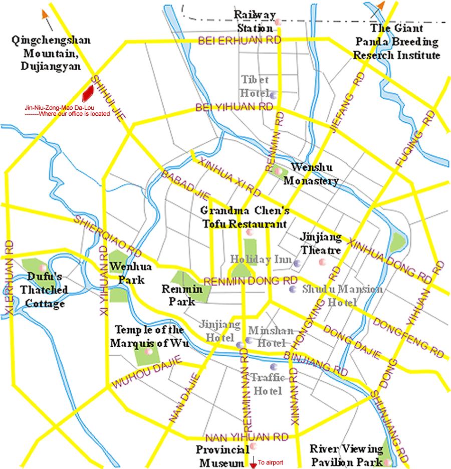Chengdu Tourist Map