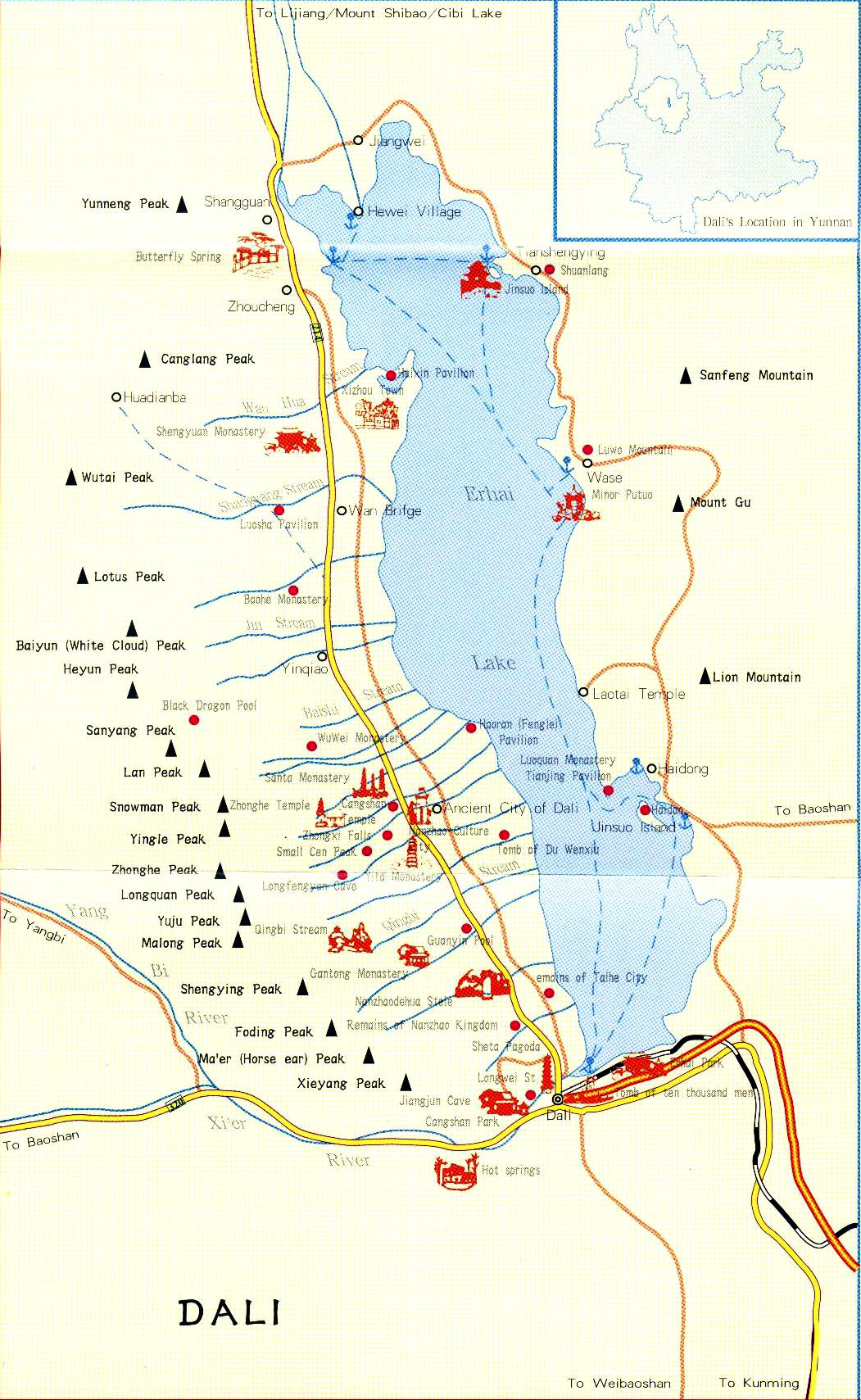 Dali Tourist Map