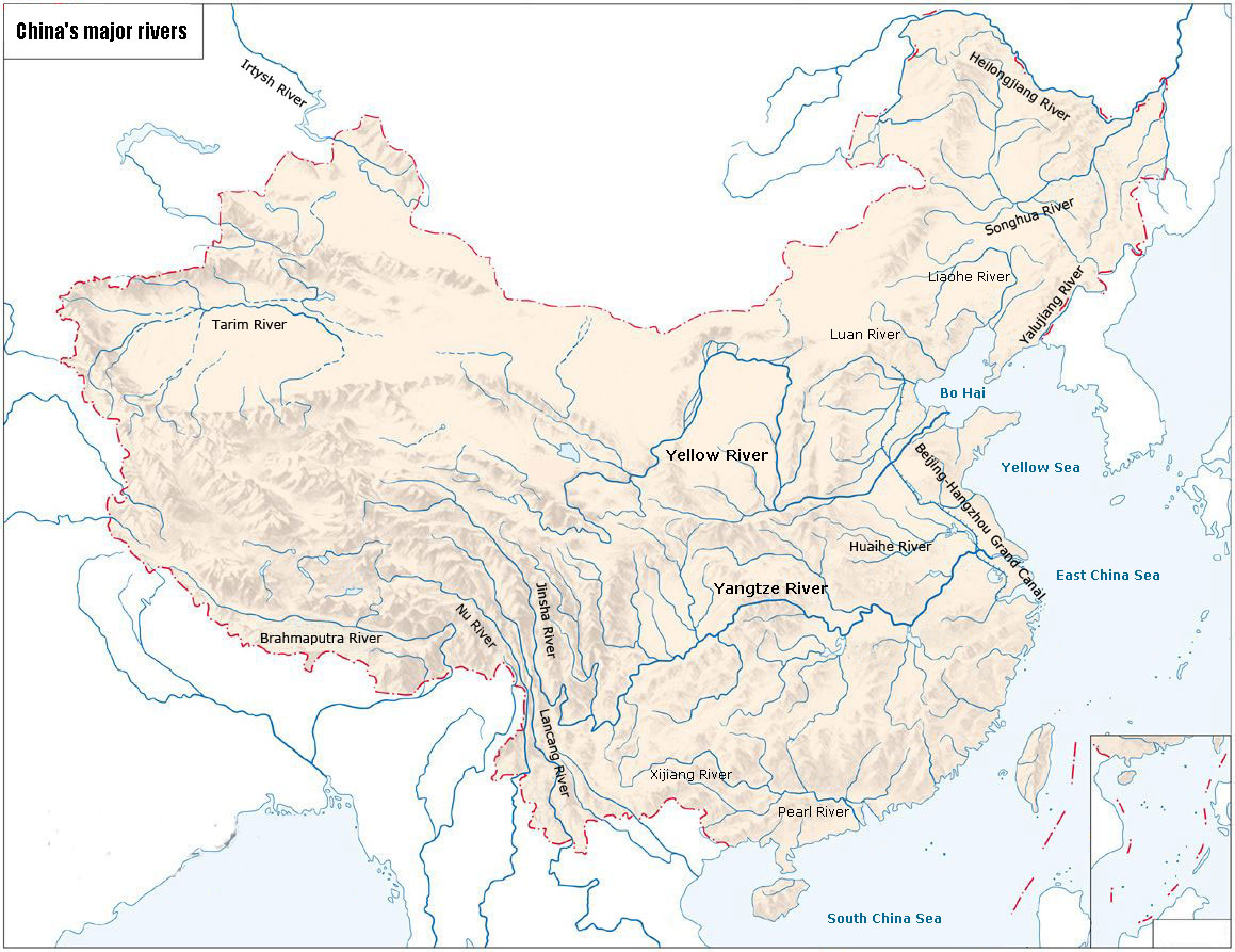 Map of China Rivers