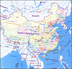 Adminstrative division map of China