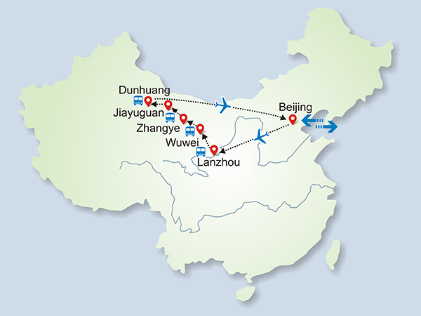 12 Days Silk Road Tour with Zhangye Danxia Landform