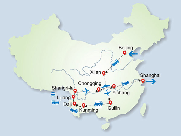 Beijing-Xian-Guilin-Yunnan-Yangtze River-Shanghai Tour