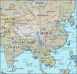 Geomorphological map of China