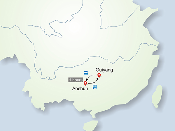Guiyang Anshun Tour Map
