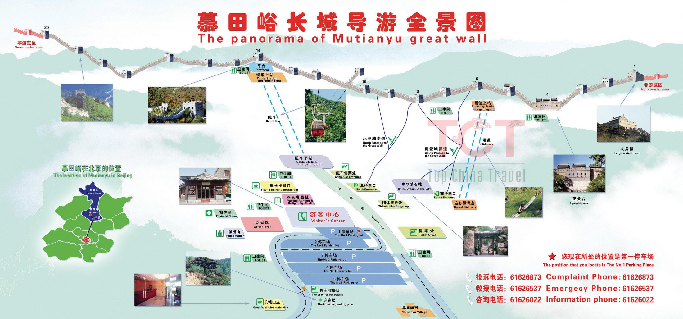 Map of Mutianyu Great Wall