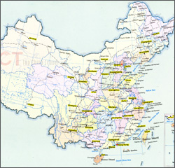 Railways map of China
