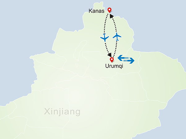5 Days Urumqi Fly to Kanas Lake Tour